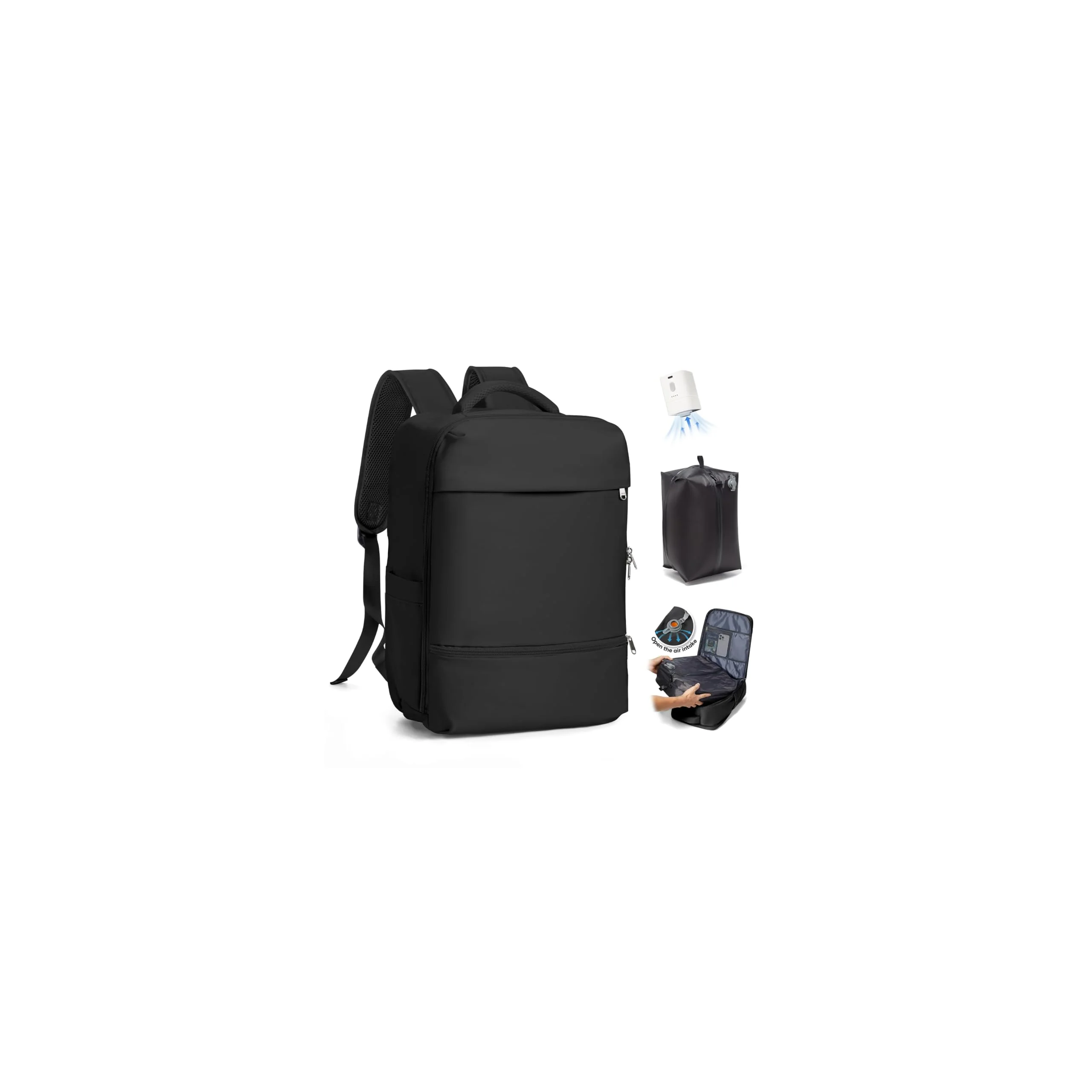 SZLX Vakuum Rucksack 40x30x20 Wizz air Handgepäck Rucksack 40x20x25 für Ryanair Vakuum Reiserucksack Flugzeug Easyjet Handgepäck 45x36x20 Laptop Rucksack 14 Zoll mit Schuhfach für Herren Damen
