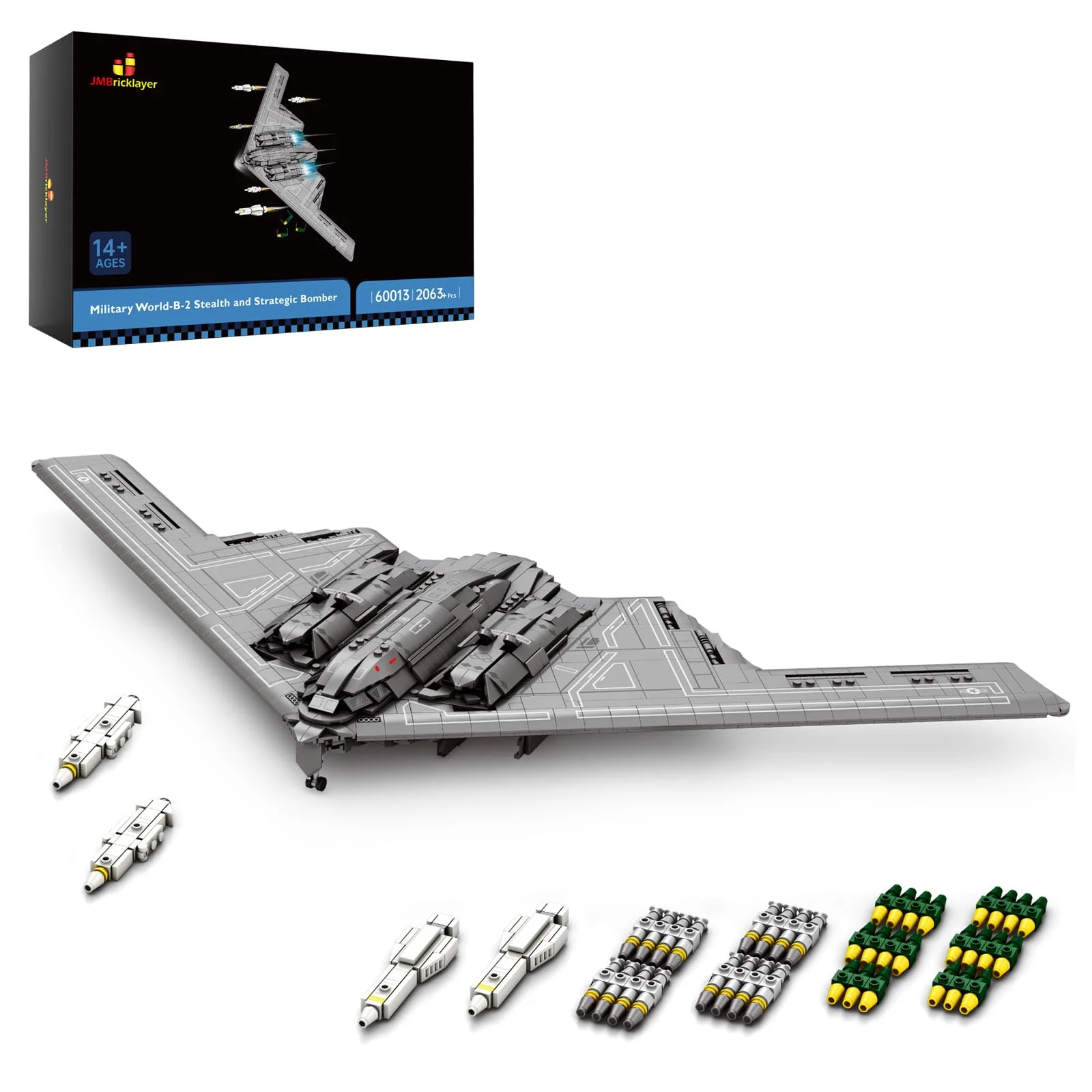 JMBricklayer Raptor Kampfjet-Bausteinset Militär Flugzeug für Erwachsene