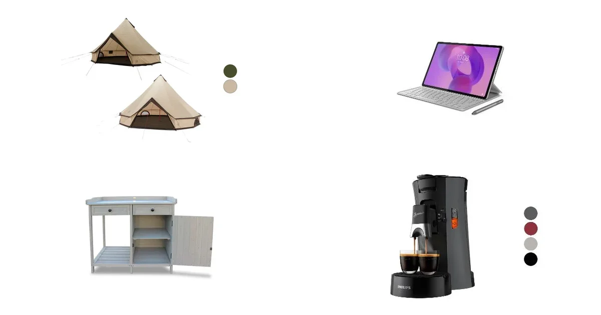 Lidl.de Deals am 10.06.2026: Tipi-Zelt IND IANA 8–10 Pers. und Tablet ZAG70784DE grau