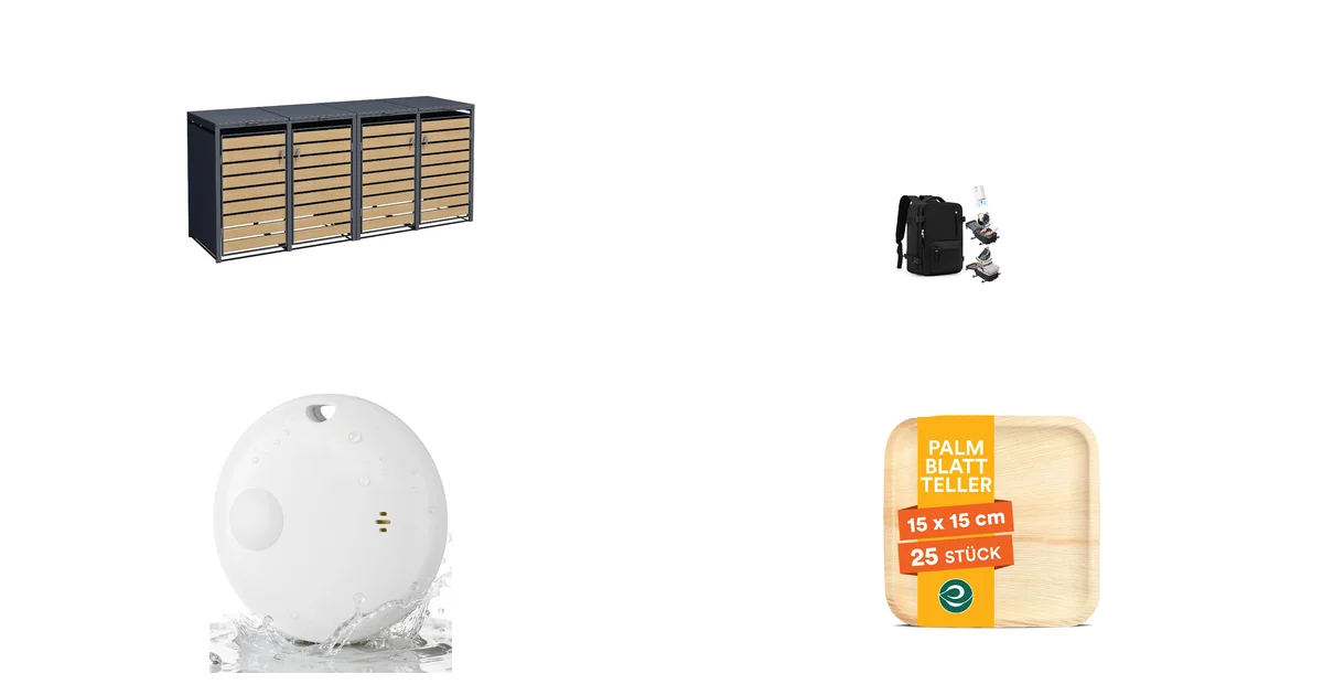 Top-Produkte: ESTEXO Mülltonnenbox und SZLX Rucksack 10.06.2026 Blitzangebot bei Amazon