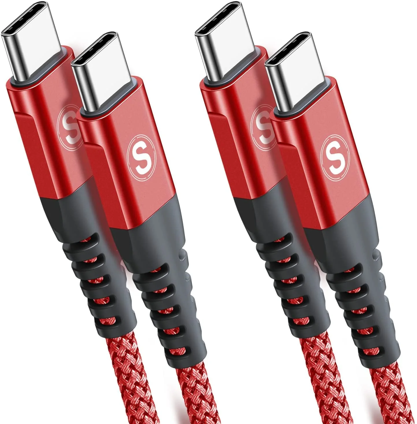 USB C auf USB C Kabel 60W [2Stück 2m] PD Schnellladen USB Typ C Nylon Geflochtenes Ladekabel für i Phone 17 16 15 Pro Max,Samsung Galaxy S26 S25 S24 S23 zu S8 Ultra FE Note 20,iPad Pro MacBook Pixel