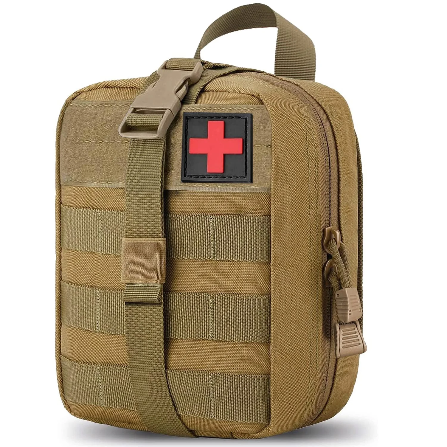 TANSOLE ifak molle erste Hilfe Tasche leer Taktische gürteltasche EDC Tactical kleine Pouch für Outdoor Survival, Camping, militär einsatztasche Reise verbandstasche Bag (Khaki)
