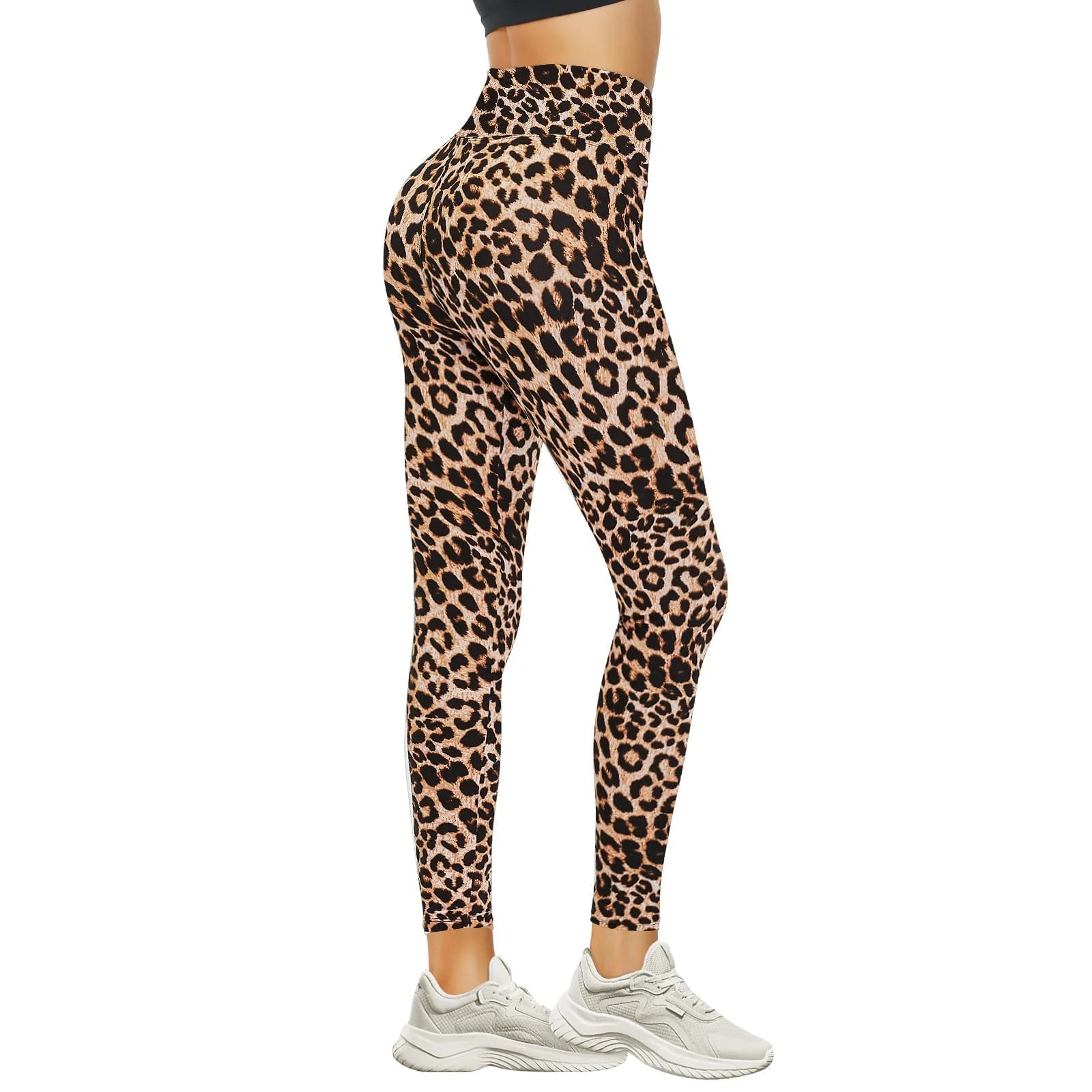 DDOBB Leggings Damen High Waist Sportleggins Lang Schwarz Leggins Blickdicht Bauchweg Sporthose Elastisch Yogahose Gym Festival Outfit