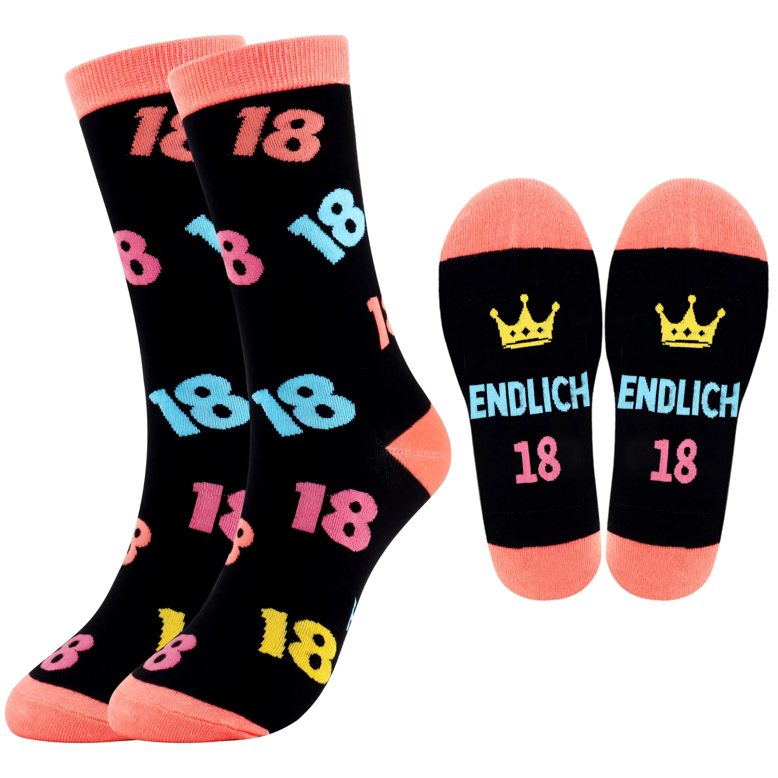 Belloxis 18. Geburtstag Mädchen 50 Geburtstag Frau Socken Damen 39-42 Geschenke zum 60 Geburtstag Frau Geschenke für Schwester Beste Freundin