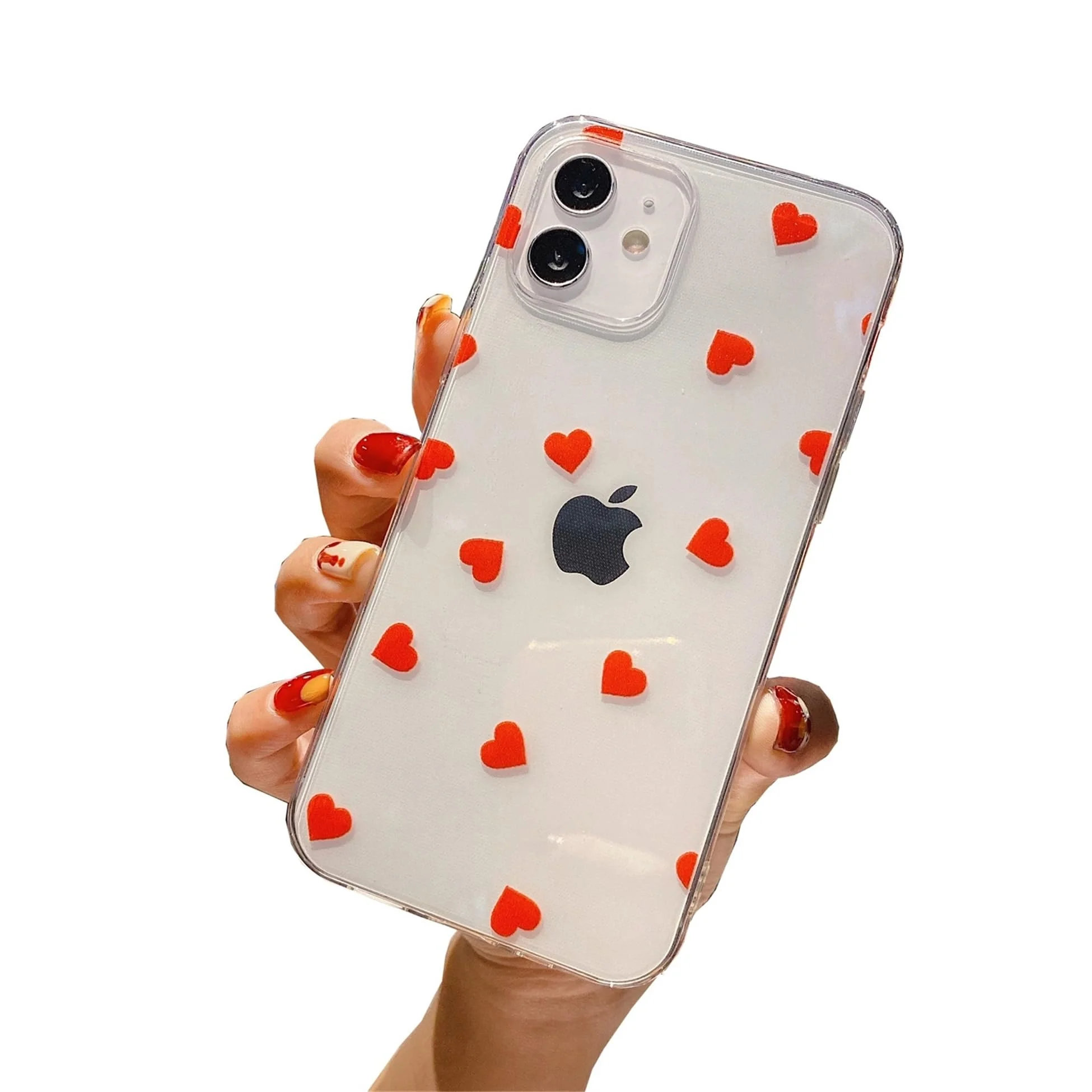 Einaily Hülle für iPhone 16 Pro Case Crystal Clear Handyhülle Mode Chic Muster Ultra Dünn TPU Silikon Herz Bumper Stoßfest Kratzfest Schutzhülle für iPhone 16 Pro