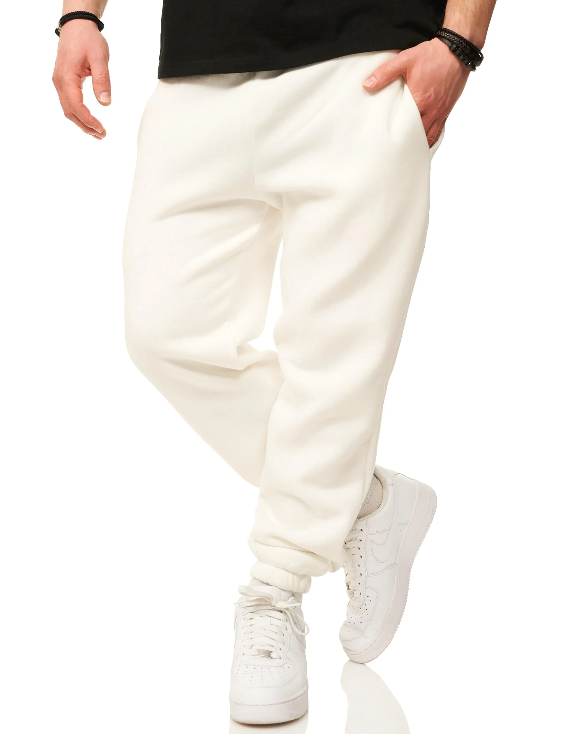 DAILY COTTON Herren Jogginghose aus Baumwolle - Sporthose im Straight-Fit mit Bündchen - Lange Sweatpants Trainingshose - Freizeithose für Männer
