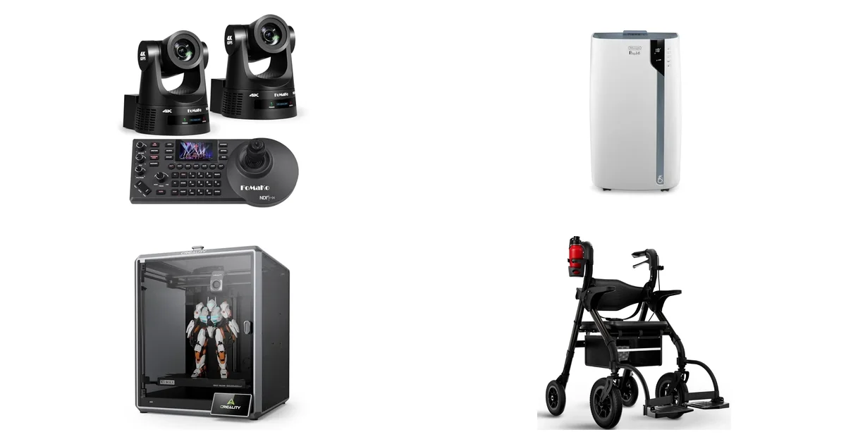 Neu heute bei Amazon: FoMaKo K600N Series 4K NDI PTZ Kamera & De'Longhi Pinguino PAC