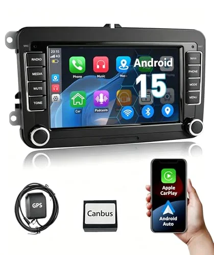 ESSGOO Drahtloses Carplay und Android Auto Autoradio