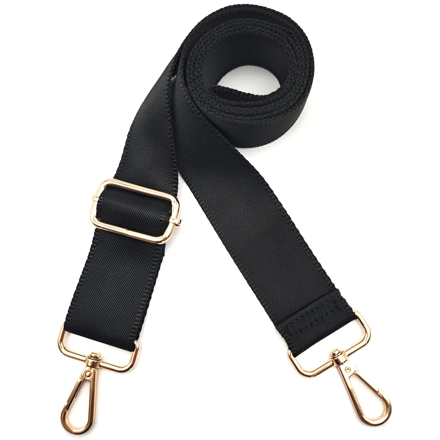 Hibate Taschengurt 3.8cm Breit Taschengurte zum Wechseln Taschenband Schulterriemen Schultergurt für Taschen Trageriemen Taschenriemen Handtaschen Gurt - Schwarz