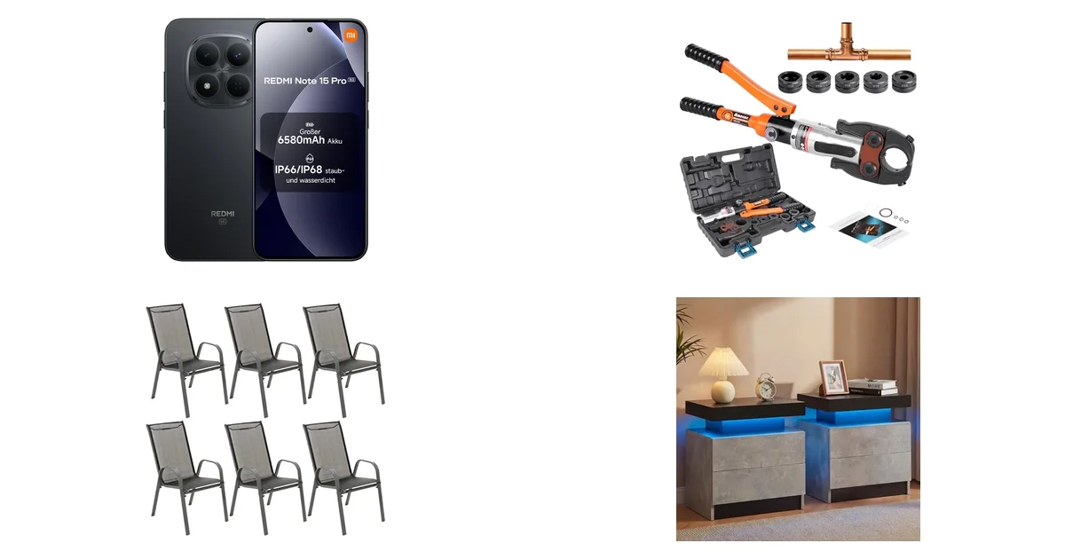 Heißeste Deals des Tages am 14.06.2026: Xiaomi Redmi Note 15 Pro 5G & Profi Presszange