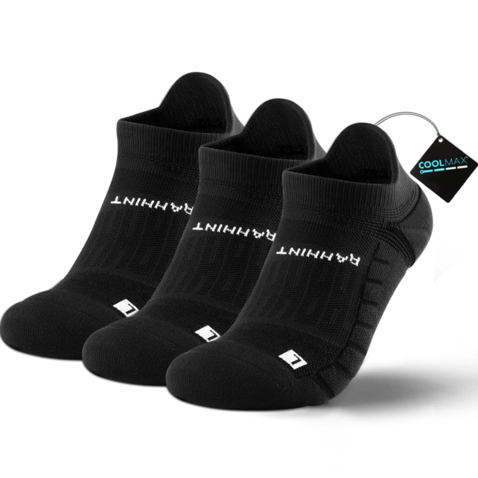 Rahhint Coolmax 3 Pack Laufsocken Sneaker Socken Kurz Wandersocken Kompressionssocken Damen Herren Sportsocken Anti-Blasen-socken Running Socks Low Cut, Atmungsaktiv und Schweißableitend