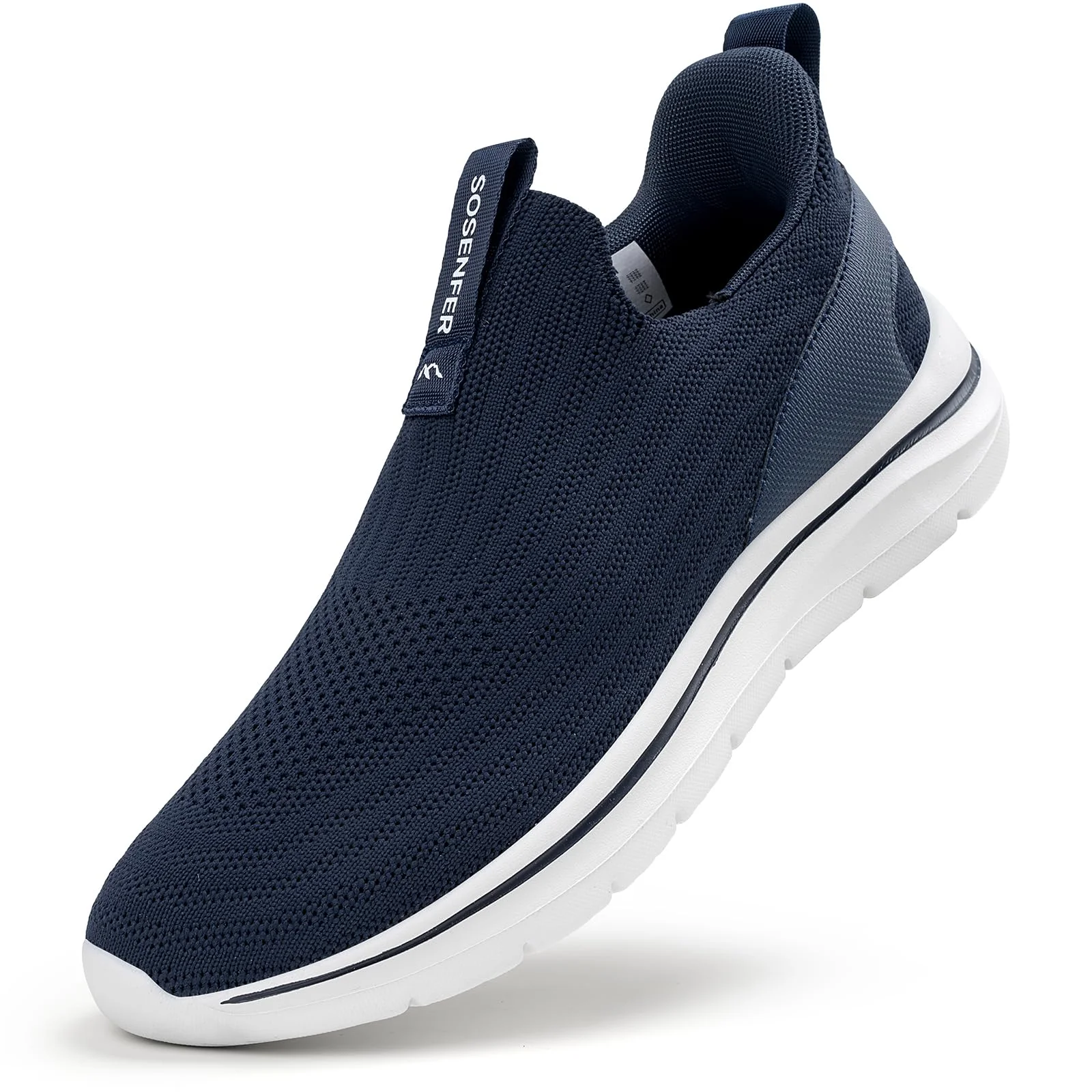 Sosenfer Herren Slip on Sneakers ohne Schnuersenkel Schuhe Mesh Atmungsaktiv Freizeitschuhe Sportschuhe Leichtgewicht Walking Turnschuhe Casual Sneaker