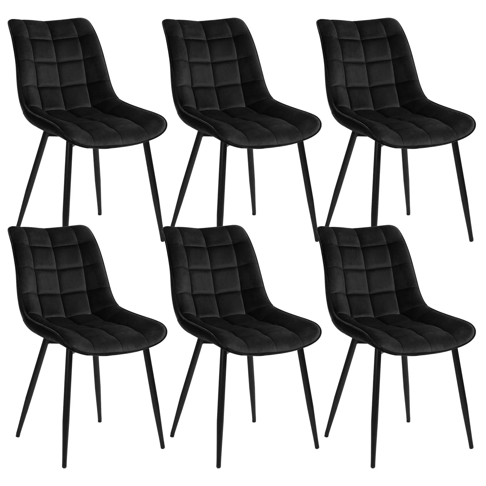 WOLTU Esszimmerstühle, für Wohnzimmer Küche Esszimmer, Küchenstühle gepolstert mit Rückenlehne, Sitzfläche aus Samt, mit Metallbeinen, bis 150 kg belastbar