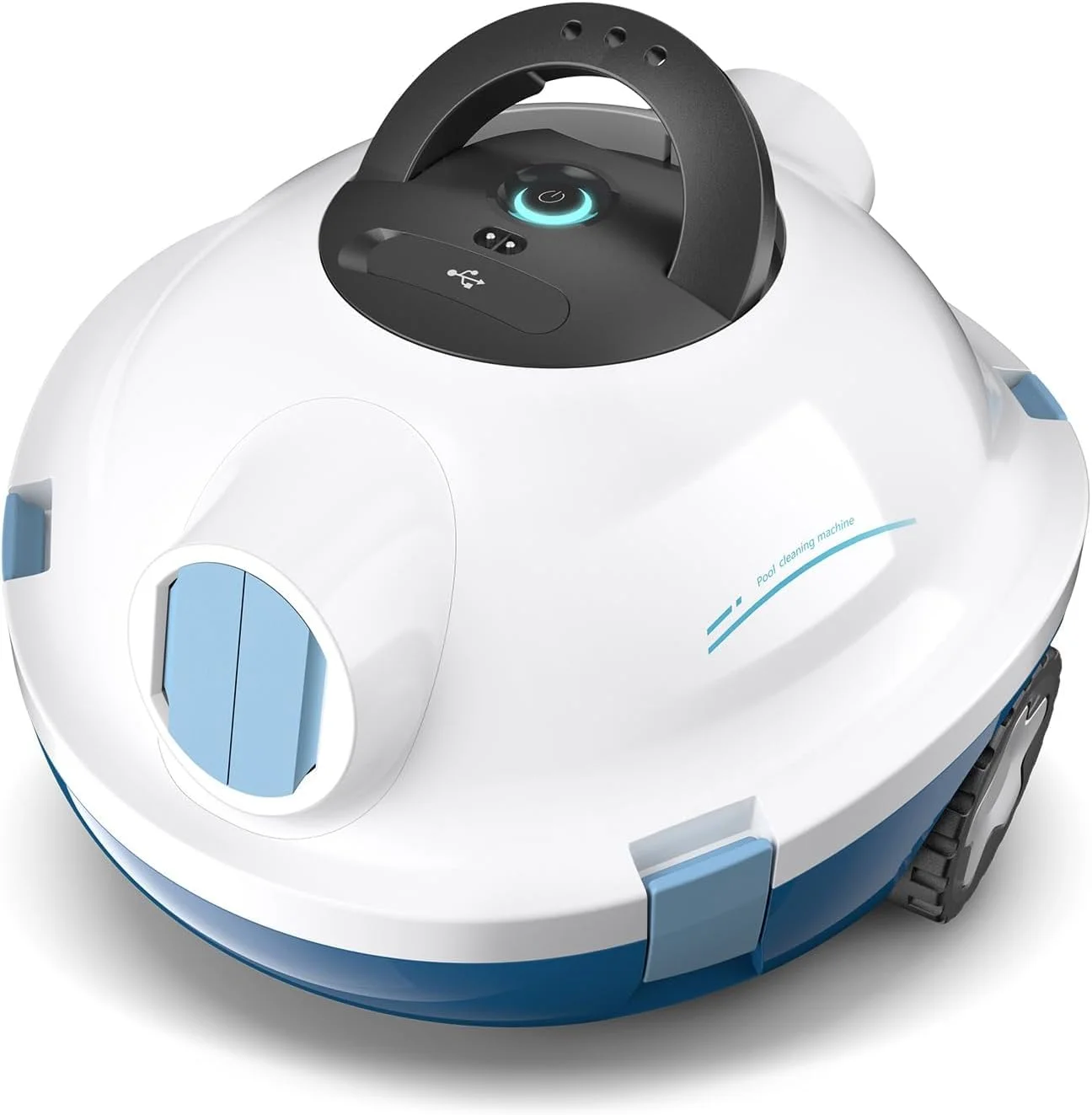 Bocxi Poolroboter, kabelloser Poolsauger, Schnurloser Roboter-Poolreiniger, automatischer, leistungsstarker Poolsauger, 120 Minuten Laufzeit, selbstparkend, ideal für Flache Böden bis 100 m²(Weiß)