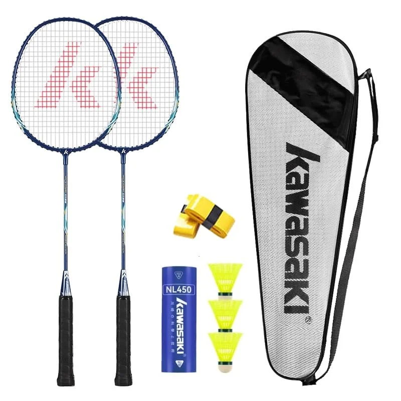 Profi Badminton Schläger Set - 2 Leichtgewicht Rackets, 3 Bälle, 2 Handgrips, 1 Schlägertasche - Für Training Und Sport