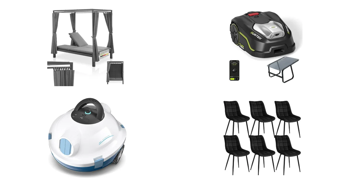 Heißeste Deals des Tages am 15.06.2026: Juskys und SUNTEK Mähroboter bis 72% reduziert