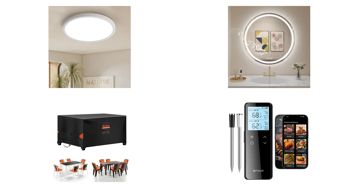 JDONG Deckenleuchte 24W 4000K Badezimmerlicht bei Amazon Blitzangebot 15.06.2026