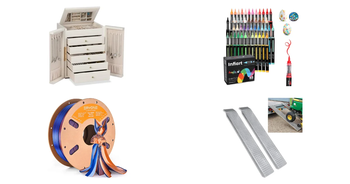 Top-Produkte bei Blitzangeboten: 6-Lagige Schmuckkästen und Acrylfarben am 15.06.2026 bei