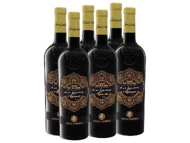6 x 0,75-l-Flasche Weinpaket Duca di Sasseta Terre Siciliane IGT halbtrocken, Rotwein