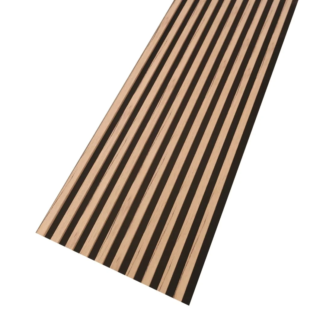 MEBANO. Akustikpaneele Holz 240 x 53 cm, Farbe: Eiche Sanremo Leicht Wandpaneele, Holzpaneele Wand, Moderne Lamellenwand auf Filz, MDF Wandverkleidung