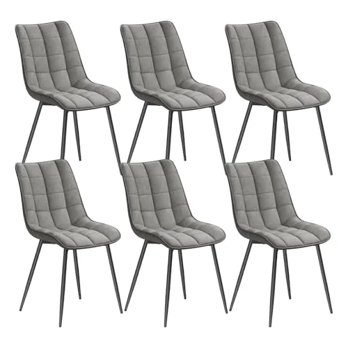 WOLTU Esszimmerstühle Küchenthekenstühle Lounge Freizeit Wohnzimmer Eckstühle Empfangsstühle mit Rückenlehne und gepolsterter Sitzfläche