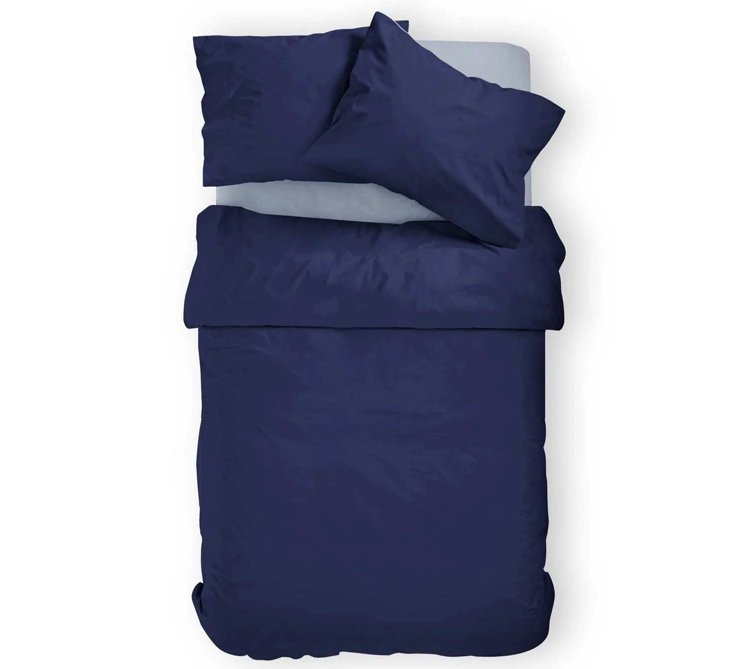 Amolavet Sommer Bettwäsche 135x200 Blau Uni Gebürstete Mikrofaser Super Weich & Atmungsaktiv Pflegeleicht & Bügelfrei 2 Teilig Bettbezug Set mit Reißverschluss für Einzelbett