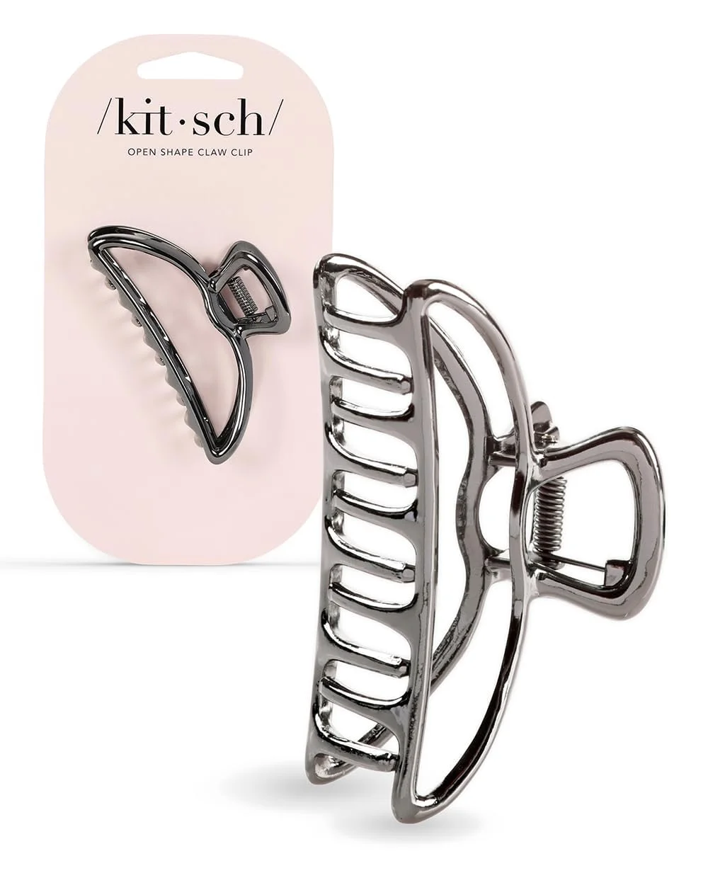 Kitsch Metall Haarklammer für Damen - Langlebige & Elegante Metall Haarspange, Perfekt für Alltag & Besondere Anlässe - Hämatit, 1 Stück