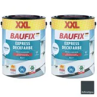 XXL-Express-Deckfarbe 5 Liter, Anthrazitgrau - 2er-Set
