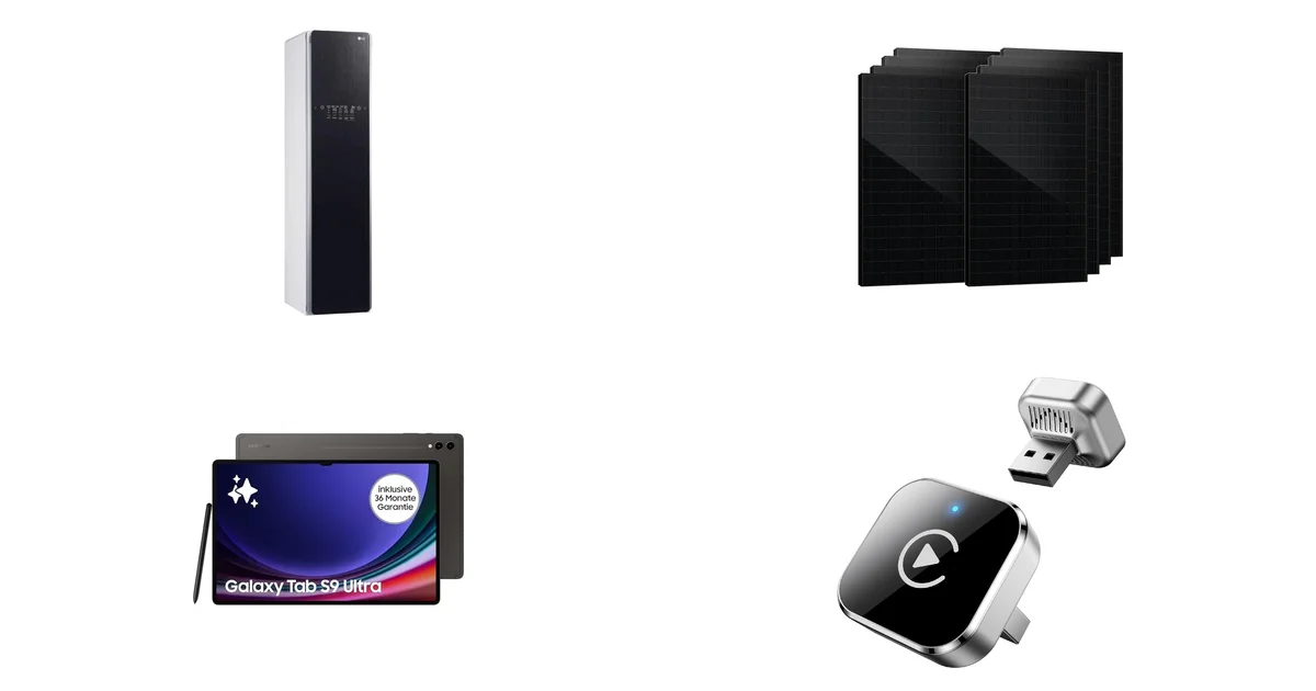 Amazon Deals 18.06.2026: LG Styler S3BF Dampfreiniger & SAKETE Solarpaket 79% Rabatt