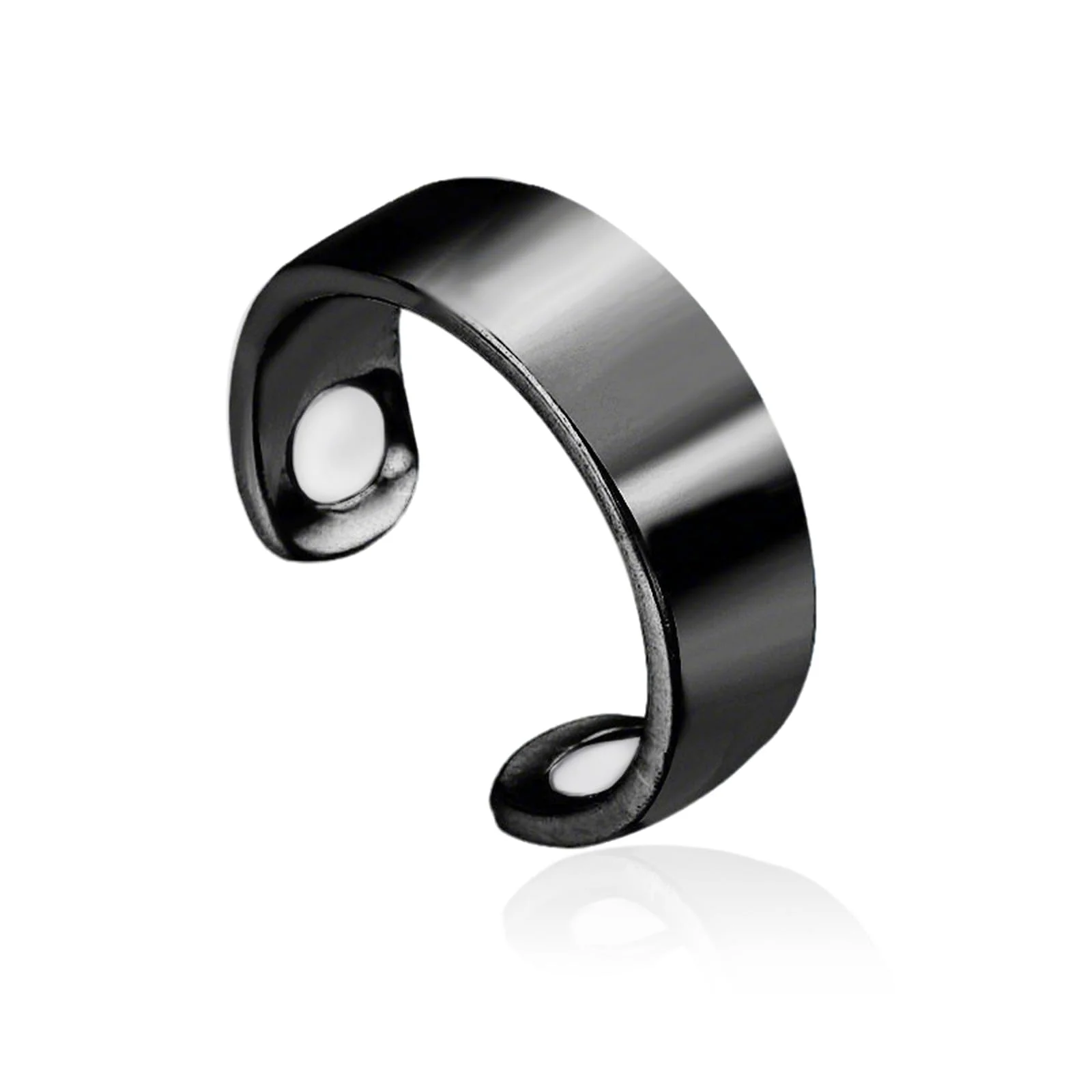 Zecimi Magnetring Silber, 2026 Neu Einfach/Herz/Blätte/Blume Anti Stress Ring mit 2X Stärker Magnetkraft, Offen Verstellbar Vital Ring zur Gewichtsabnahme, Mode Fidget Ring zur Förderung Schlaf