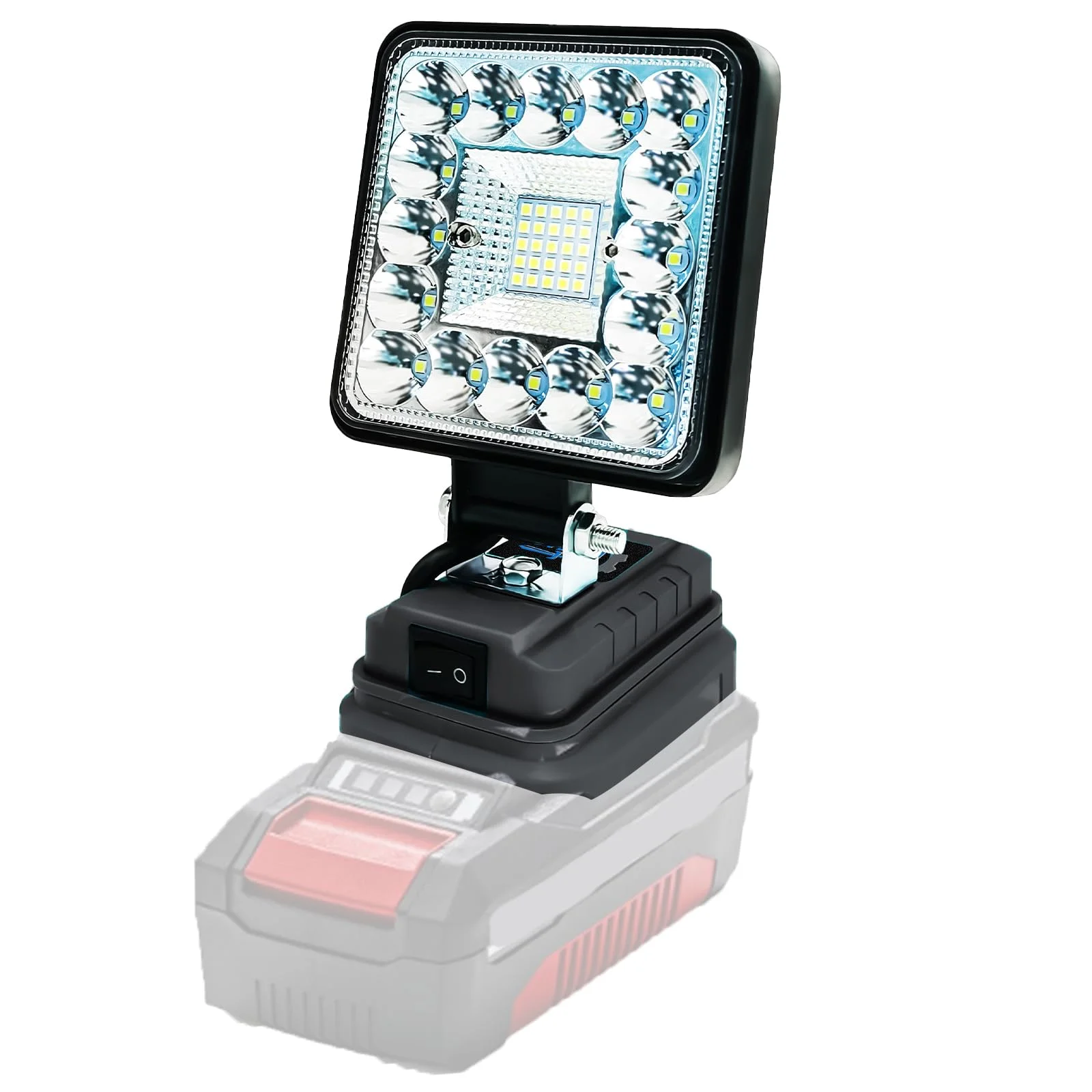 Akku Lampe für Einhell 18V (Kein Akku),3800LM Kabellose Led Arbeitsleuchte,48W Tragbare LED Strahler mit USB,Flutlichter Baustellen Lampe für Autoreparatur, Heimbeleuchtung, Camping