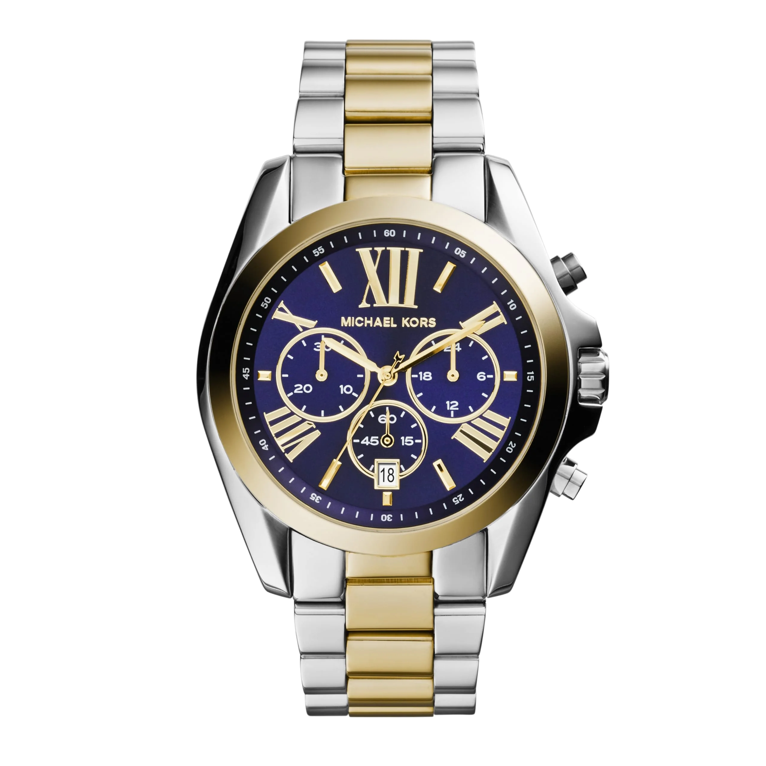 Michael Kors Bradshaw Watch für Damen, 43mm Quarz-Chronographenwerk mit Edelstahlarmband