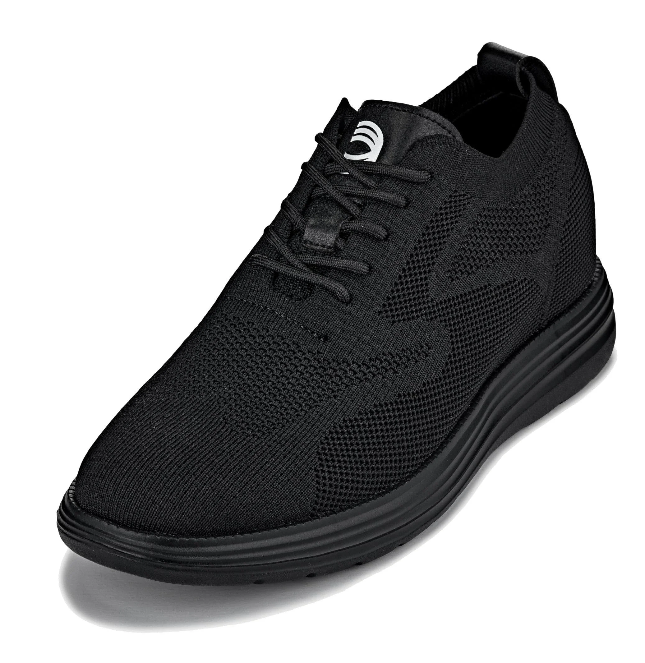 CALTO Herren Unsichtbare Höhenerhöhung Aufzug Schuhe - Ultra Leicht Schnürschuh Gestrickt Sportlich Walker - 7,1 cm größer