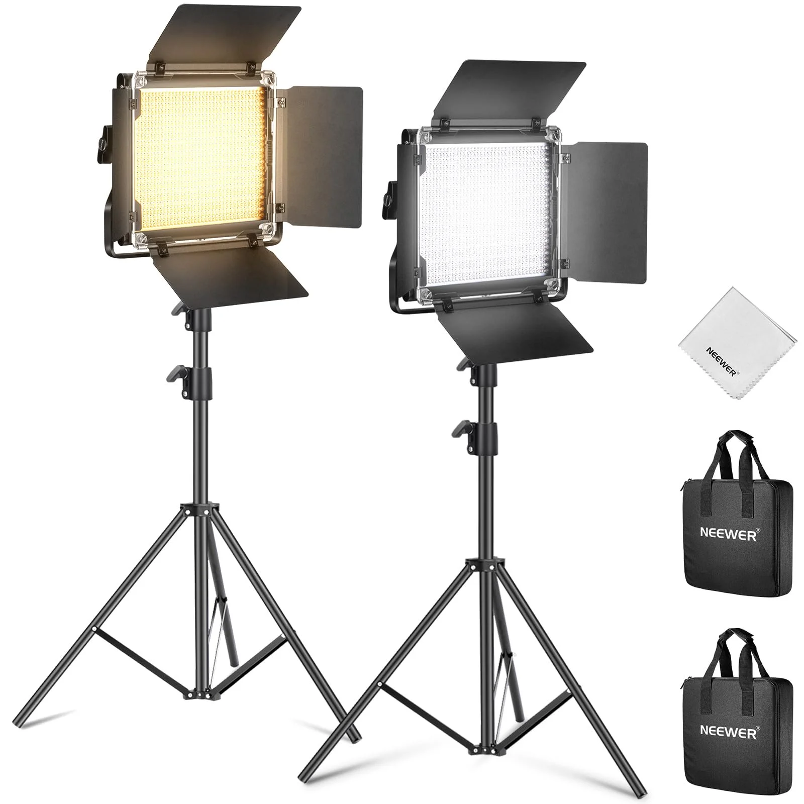 NEEWER 2 STK. Bi Farbe 660 LED Videolicht Set mit Zwei 79" S