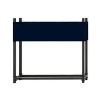 Brennholzregal mit Abdeckung aus Metall, ca. 113 x 25 x 115 cm - Schwarz