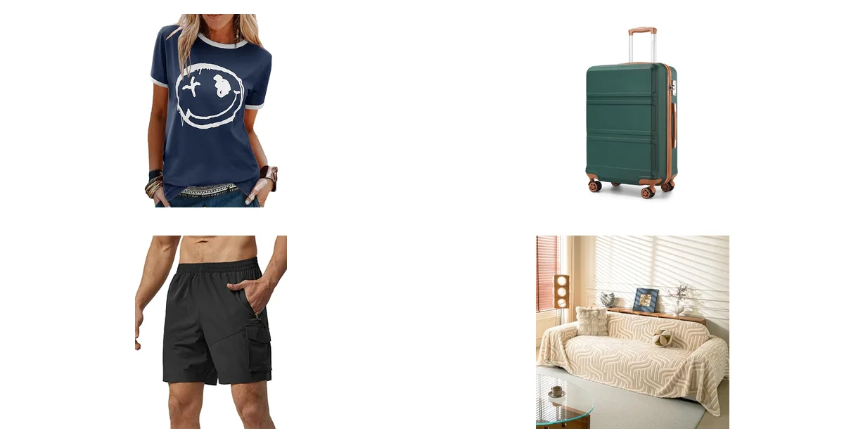 Amazon Blitzangebote am 20.06.2026: Heekpek Damen Tshirt Oversize + KONO Koffer Torq
