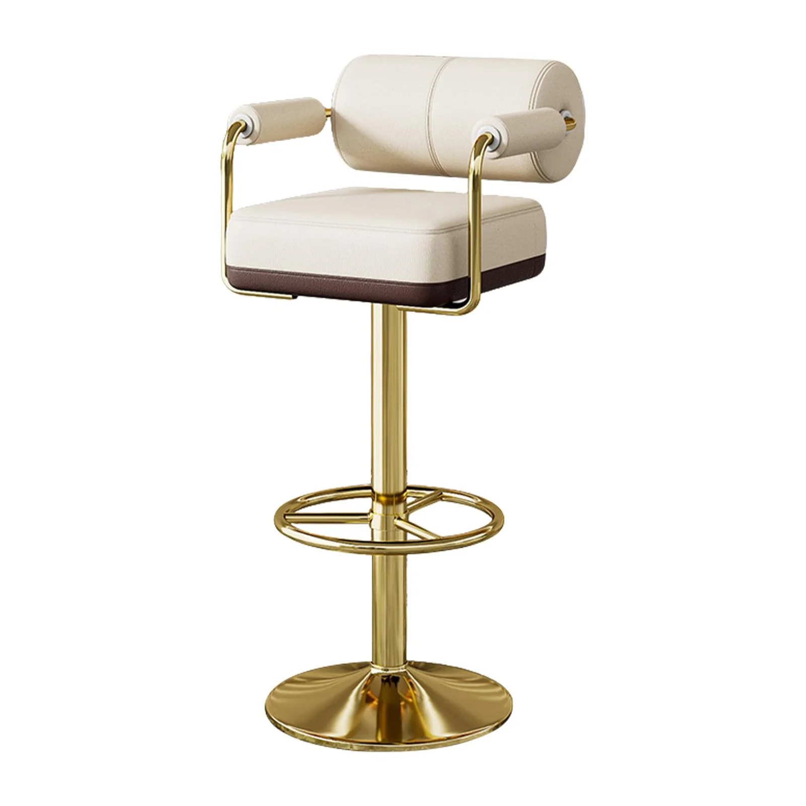 Vigosit Barhocker, höhenverstellbar 60–82 cm – Drehbarer Barhocker mit Rückenlehne und Armlehnen, geeignet für Küche und Terrasse