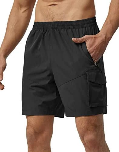 Nomolen Cargo Shorts Herren Leichte Kurze Hosen Sommer Schnelltrocknend Wanderhose Kurz Atmungsaktiv Arbeitshosen Outdoor mit Taschen