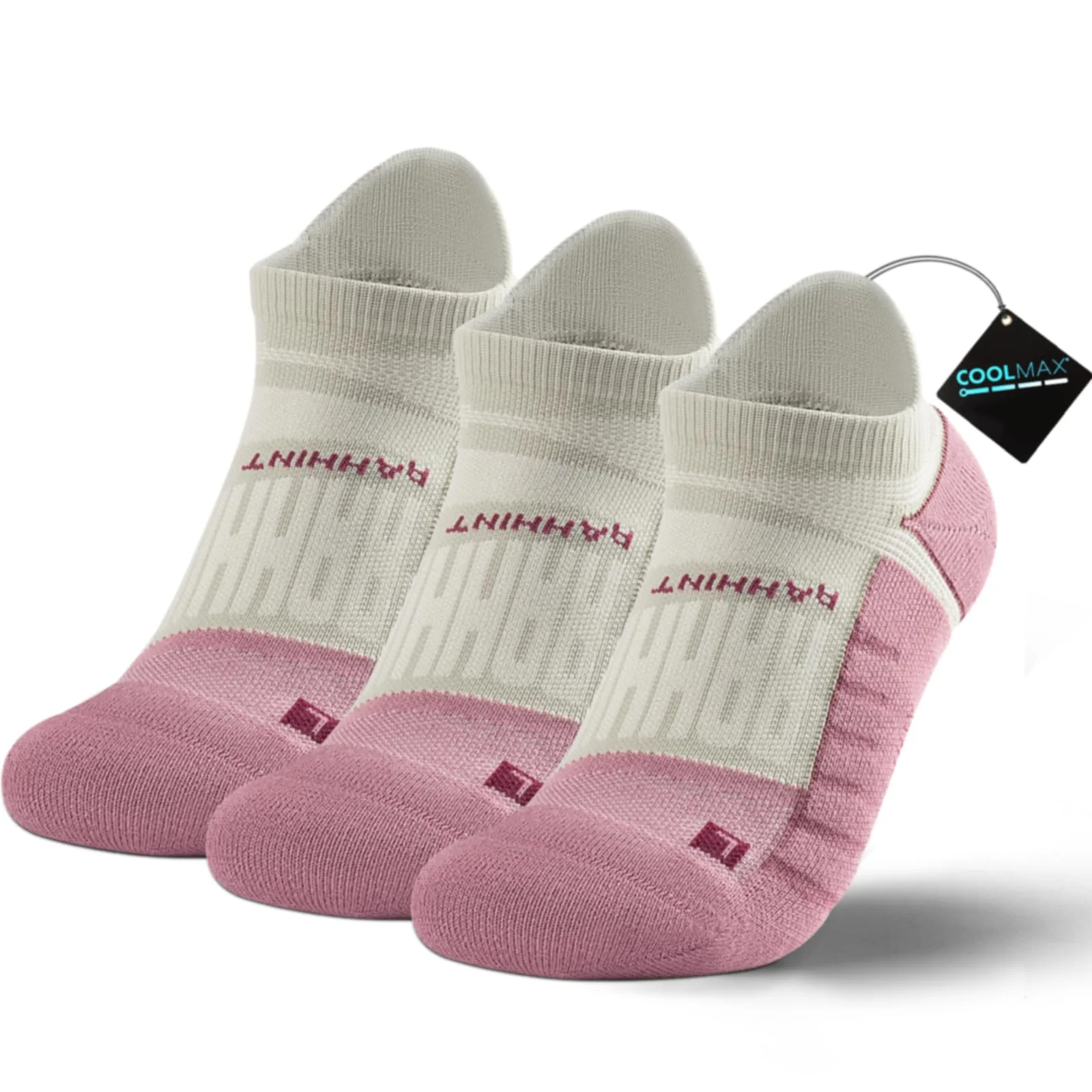 Rahhint Coolmax 3 Pack Laufsocken Sneaker Socken Kurz Wandersocken Kompressionssocken Damen Herren Sportsocken Anti-Blasen-socken Running Socks Low Cut, Atmungsaktiv und Schweißableitend