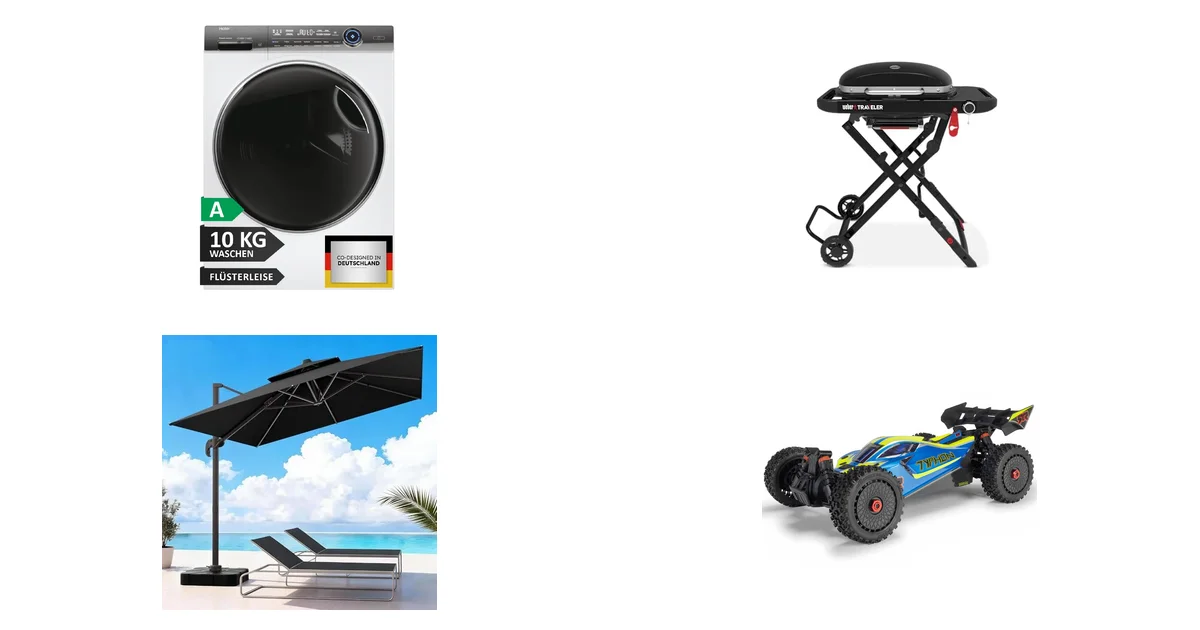Heißeste Deals des Tages am 22.06.2026: Haier Waschmaschine 10kg + Outdoor-Produkte