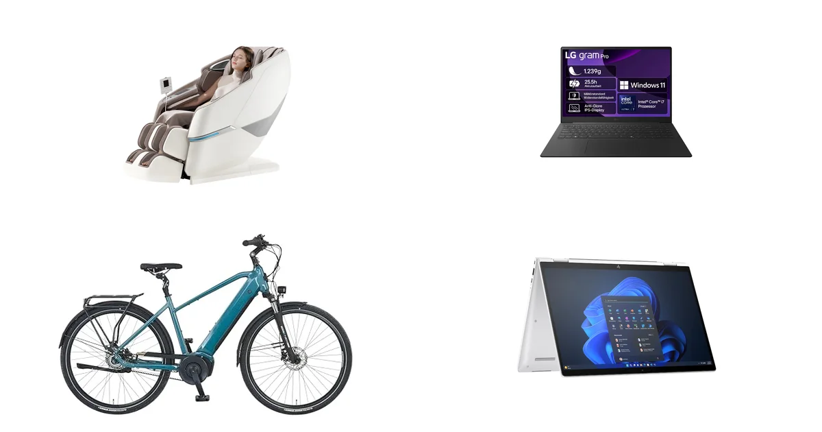 Neu heute: ROTAI 4D Massagesessel mit Doppelmotor & Zero-G, LG gram Pro 16