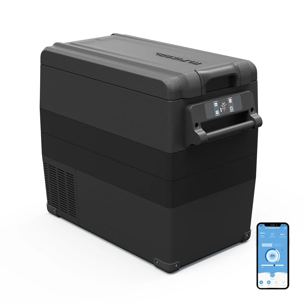 Alpicool NCF55 50L Kompressor Kühlbox 12V tragbarer Mini-Kühlschrank elektrische Gefrierbox klein Gefrierschrank für Auto camping, Lkw, Boot, -20℃ bis 20℃(Schwarz)