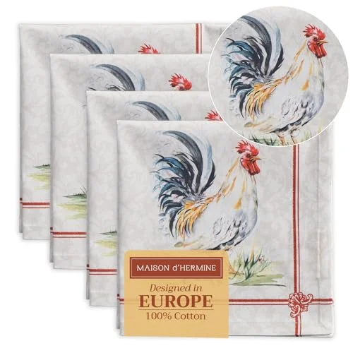 Maison d'Hermine Servietten, 100% Baumwolle, 45 x 45 cm, 4 Stück