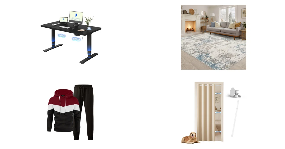Top-Produkte: FLEXISPOT Schreibtisch elektrisch 140×80 und Teppich 200x300cm Amazon