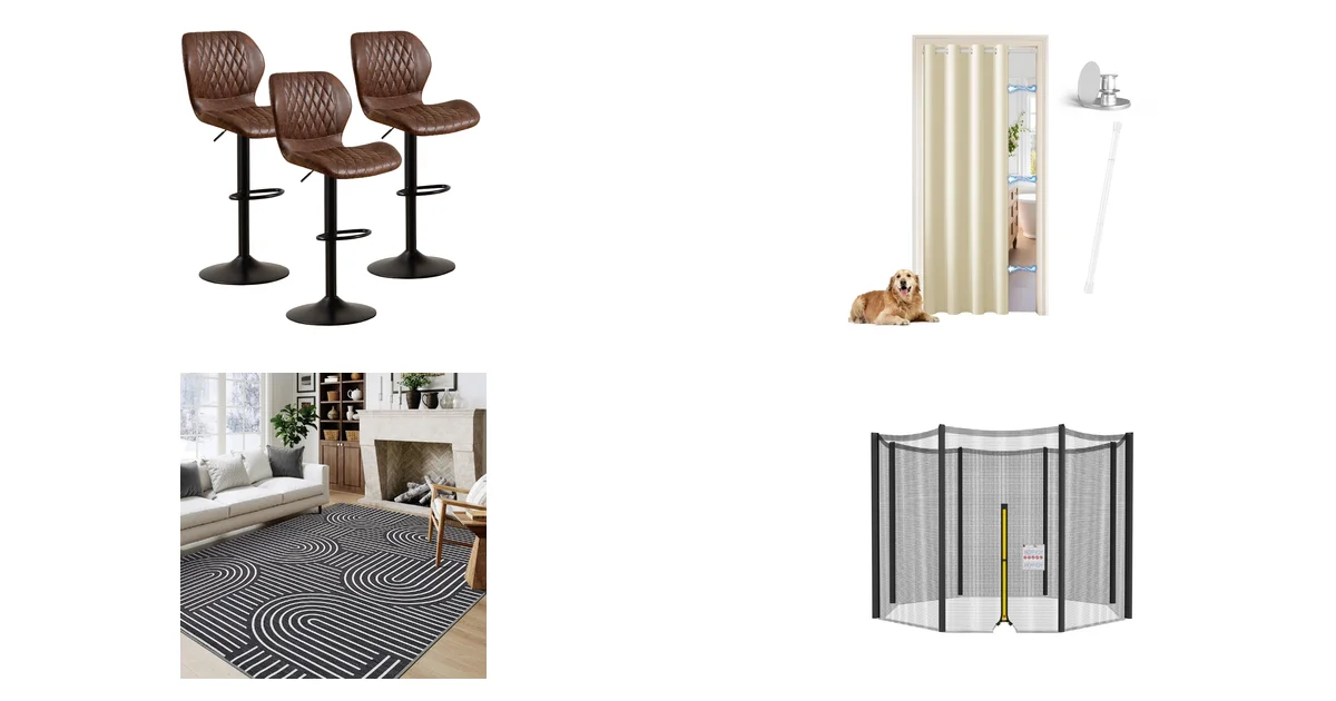Barhocker und Türvorhang im Blitzangebot am 24.06.2026: attraktive Ersparnis von 47€