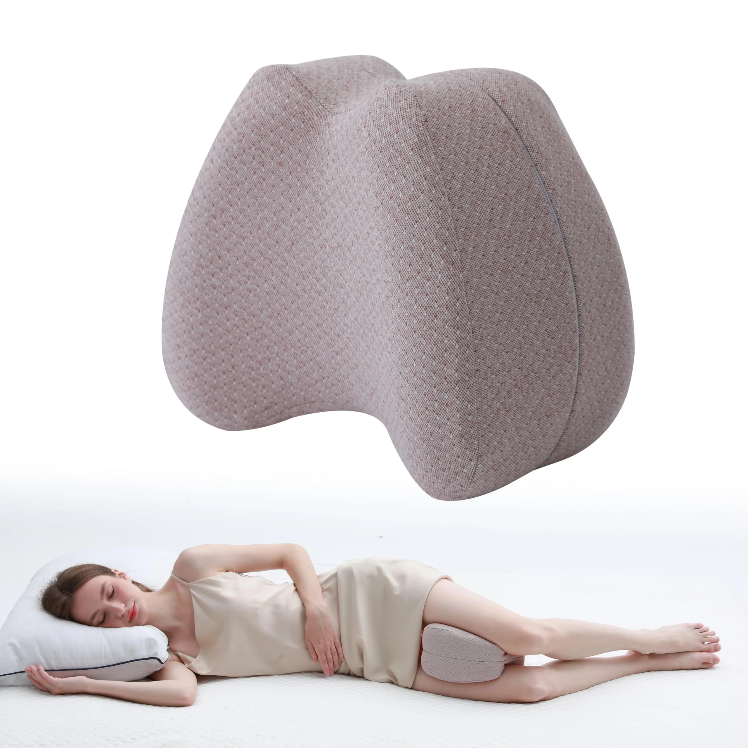 WORKKOOL Ergonomisches Seitenschlafkissen gegen Schmerzen - Orthopädisches Lagerungskissen für Beine, Hüfte & Rücken