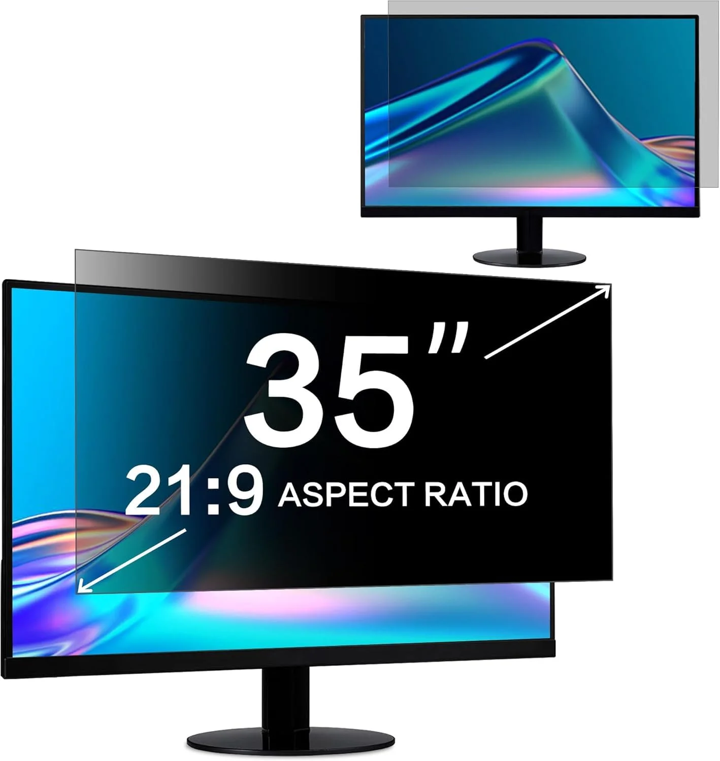 ZOEGAA Blickschutzfilter 35 zoll Seitenverhältnis 21:9,Kompatibel mit Anti Blaulicht Monitor Sichtschutz 35 zoll und Abnehmbarer sichtschutzfolie/blickschutzfolie/Sichtschutzfilter