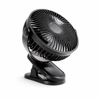 X4-LIFE Akku LED Clip Ventilator - schwarz