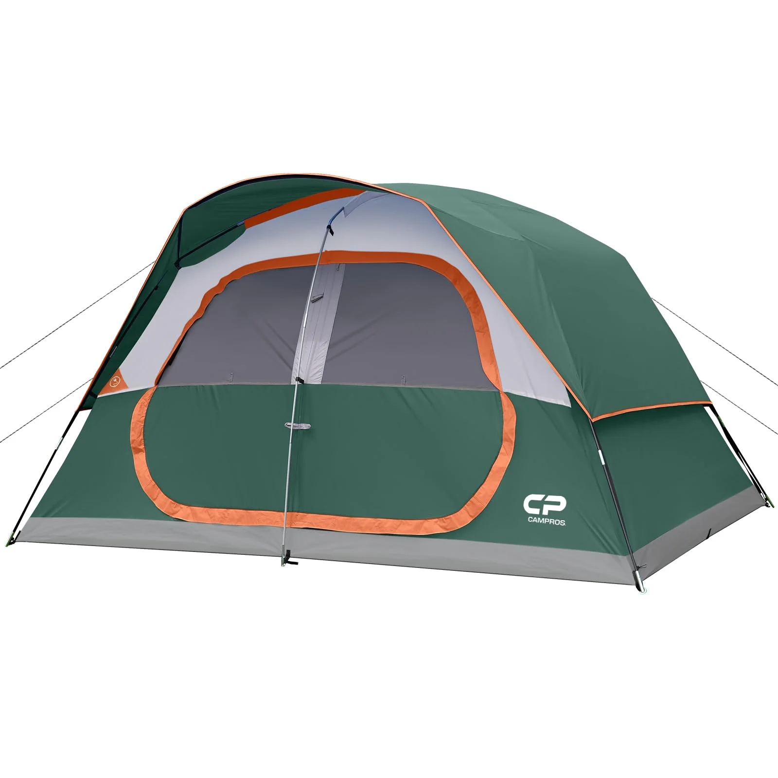 CAMPROS CP Familienzelt 6-8 Personen mit Stehhöhe 193CM, Großes Campingzelt wasserdicht mit Vorzelt & Belüftung, Cabin Zelt für Familien Camping & Festival