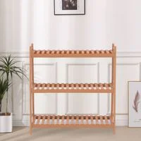 Pflanzenregal mit 3 Ablagen aus Holz, ca. 86 cm x 32 cm x 90 cm